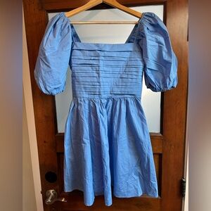 Abercrombie & Fitch Light Blue Puff Sleeve Dress